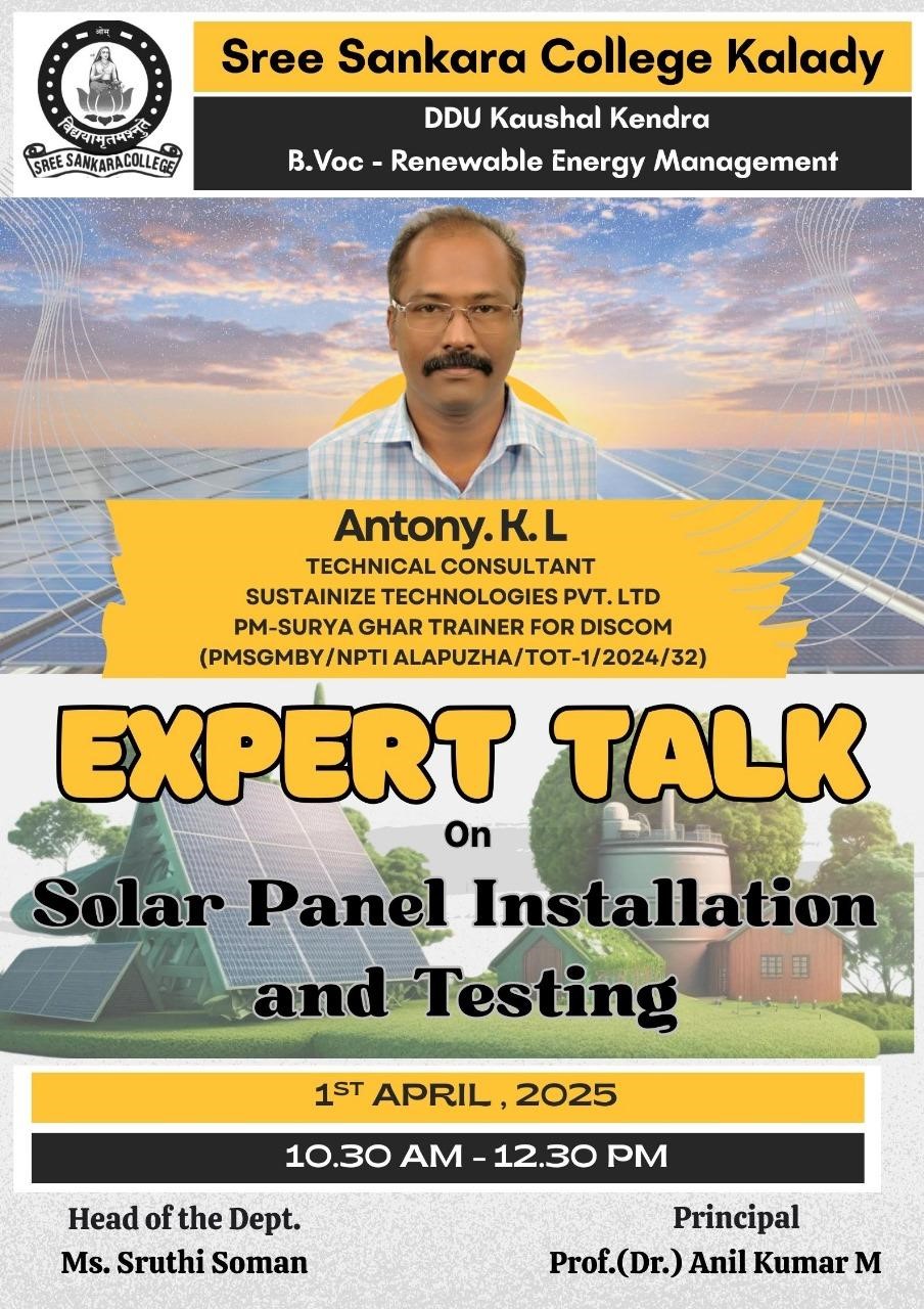 Expert Talk on Solar Panel Installation and Testing – April 1st, 2025
