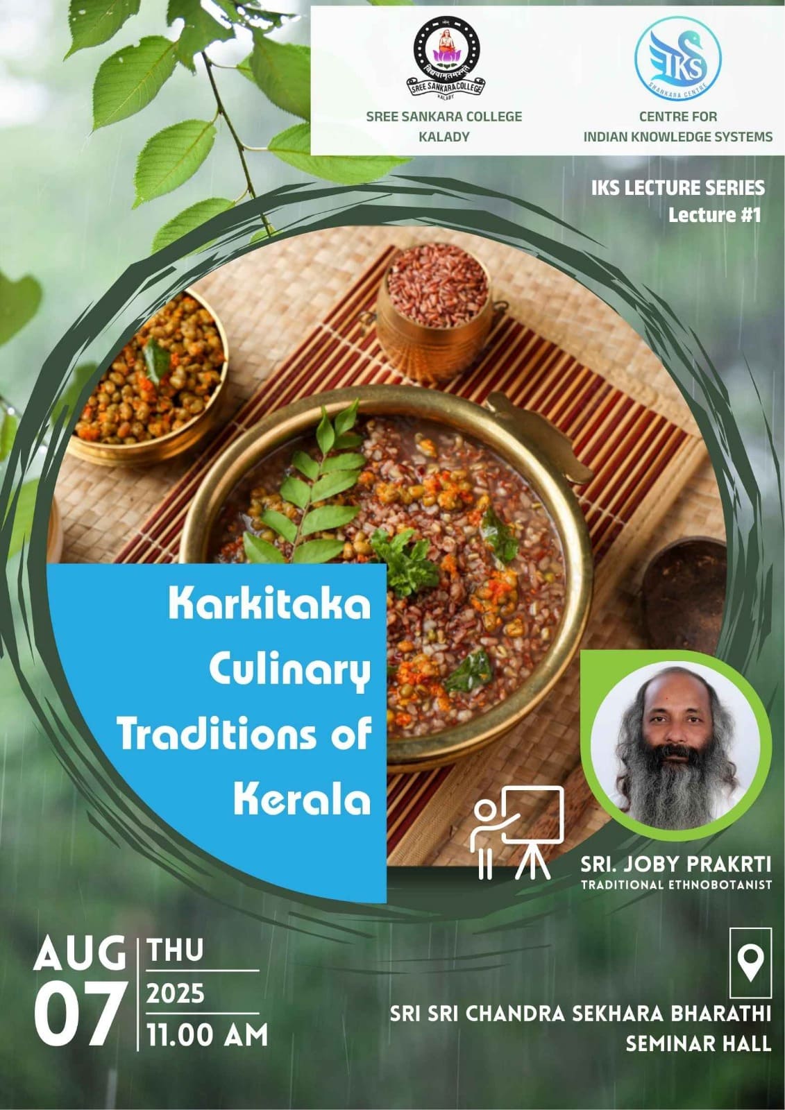 Lecture on Kerala’s Culinary Traditions in Karkitaka Month